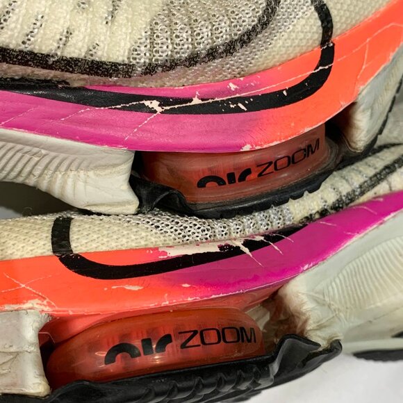 Nike Air Zoom Tempo NEXT% Flyknit White Pink Blue Men’s Running Shoes Size 8.5 - Picture 12 of 13